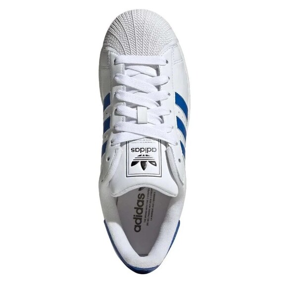 adidas Originals Superstar 2 – Unisex Casual Shoes Cloud White Blue JQ4729 NEW - Picture 6 of 8